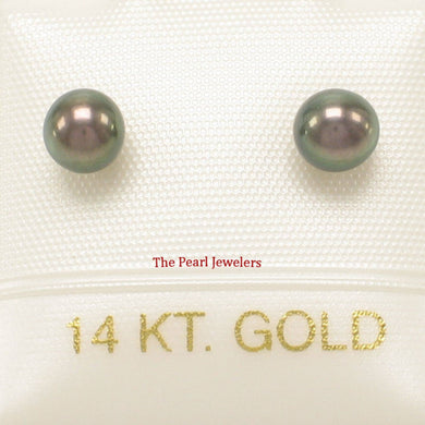 AAA 4–4.5 mm High Luster Black Cultured Pearl Stud Earrings