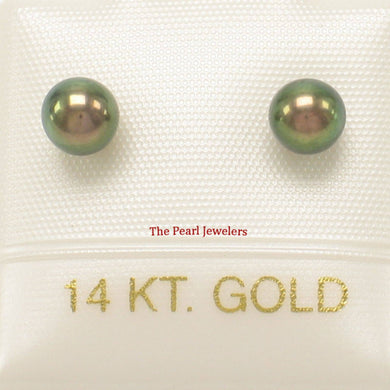 AAA 4.5–5 mm High Luster Black Cultured Pearl Stud Earrings