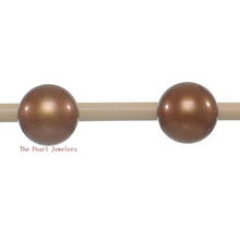 Load image into Gallery viewer, AAA 8–8.5 mm High Luster Chocolate Cultured Pearl Stud Earrings