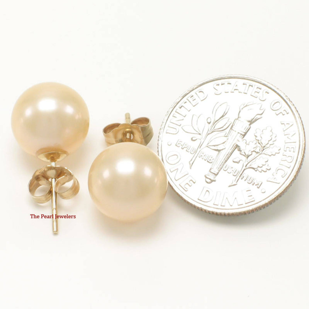 AAA High Luster Peach Pearl Stud Earrings
