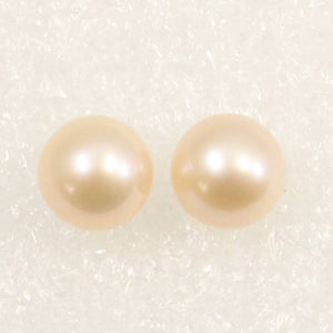 AAA High Luster Peach Pearl Stud Earrings