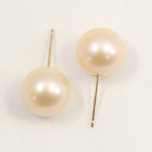 Load image into Gallery viewer, AAA High Luster Peach Pearl Stud Earrings