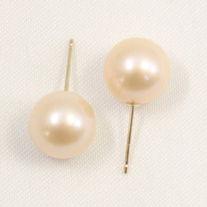 AAA High Luster Peach Pearl Stud Earrings