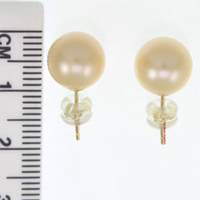 Load image into Gallery viewer, AAA High Luster Peach Pearl Stud Earrings