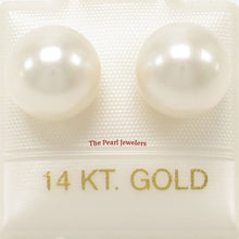 Load image into Gallery viewer, AAA High Luster White Pearl Stud Earrings