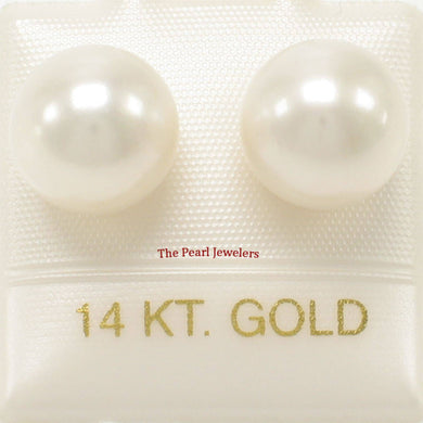 AAA High Luster White Pearl Stud Earrings