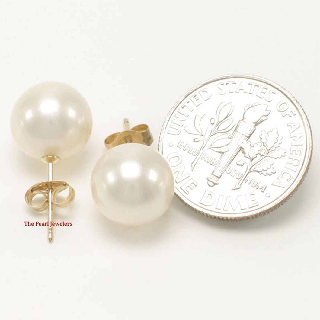 AAA High Luster White Pearl Stud Earrings