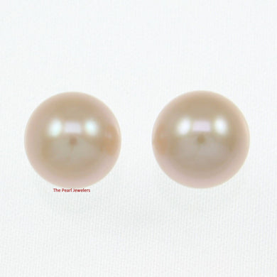 AAA 9–9.5 mm High Luster Lavender Cultured Pearl Stud Earrings