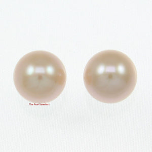 AAA 9–9.5 mm High Luster Lavender Cultured Pearl Stud Earrings