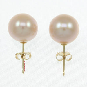 AAA 9–9.5 mm High Luster Lavender Cultured Pearl Stud Earrings