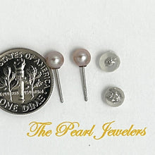 Load image into Gallery viewer, AAA 4.5–5 mm High Luster Lavender Cultured Pearl Stud Earrings