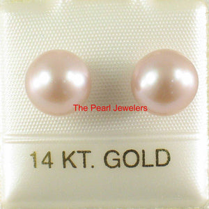 AAA 7.5–8 mm High Luster Lavender Cultured Pearl Stud Earrings