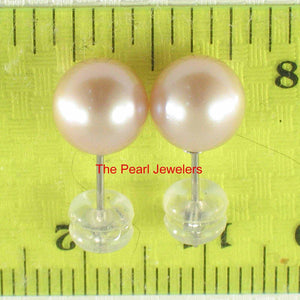 AAA 7.5–8 mm High Luster Lavender Cultured Pearl Stud Earrings