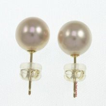 Load image into Gallery viewer, AAA 8–8.5 mm High Luster Lavender Cultured Pearl Stud Earrings