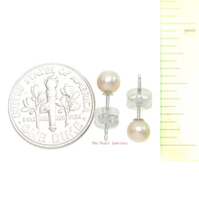 Load image into Gallery viewer, 14kw Gold AAA 4–5 mm High Luster Peach Cultured Pearl Stud Earrings