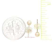 Load image into Gallery viewer, AAA 3.5 mm High Luster Peach Cultured Pearl Stud Earrings