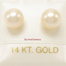 Load image into Gallery viewer, AAA 7–7.5 mm High Luster Peach Cultured Pearl Stud Earrings