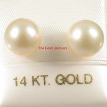 Load image into Gallery viewer, AAA 7.5–8 mm High Luster Peach Cultured Pearl Stud Earrings