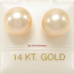 AAA 9–9.5 mm High Luster Pink Cultured Pearl Stud Earrings