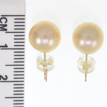 Load image into Gallery viewer, AAA 9–9.5 mm High Luster Pink Cultured Pearl Stud Earrings