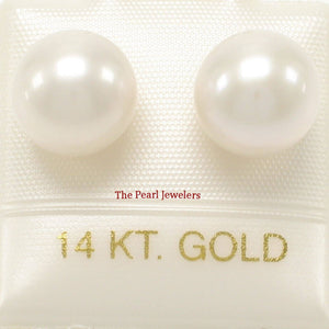 AAA 9–9.5 mm High Luster White Cultured Pearl Stud Earrings