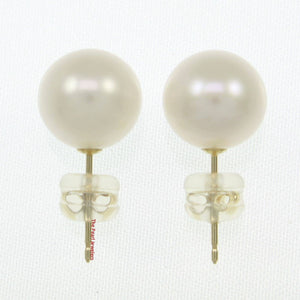 AAA 9–9.5 mm High Luster White Cultured Pearl Stud Earrings
