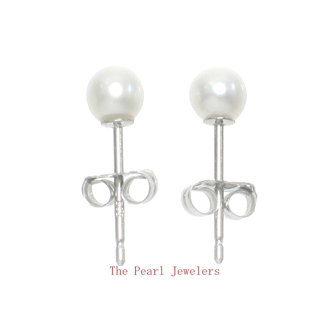 AAA 3.5 mm High Luster Lavender Cultured Pearl Stud Earrings