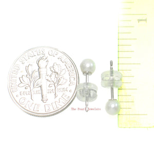 AAA 3.5 mm High Luster Lavender Cultured Pearl Stud Earrings