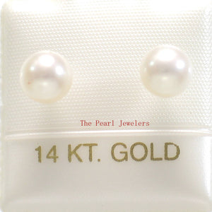 AAA 5.5–6 mm High Luster White Cultured Pearl Stud Earrings