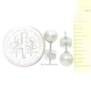AAA 5.5–6 mm High Luster White Cultured Pearl Stud Earrings