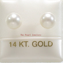 Load image into Gallery viewer, AAA 6–6.5 mm High Luster White Cultured Pearl Stud Earrings