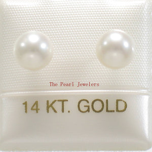AAA 6–6.5 mm High Luster White Cultured Pearl Stud Earrings