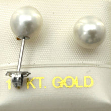 Load image into Gallery viewer, AAA 6–6.5 mm High Luster White Cultured Pearl Stud Earrings