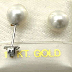 AAA 6–6.5 mm High Luster White Cultured Pearl Stud Earrings