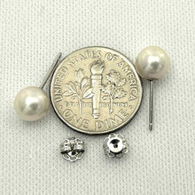 Load image into Gallery viewer, AAA 6–6.5 mm High Luster White Cultured Pearl Stud Earrings