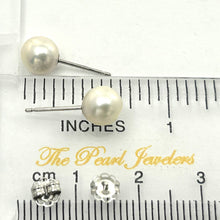 Load image into Gallery viewer, AAA 6–6.5 mm High Luster White Cultured Pearl Stud Earrings