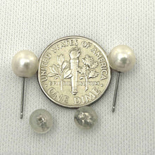 Load image into Gallery viewer, AAA 6–6.5 mm High Luster White Cultured Pearl Stud Earrings