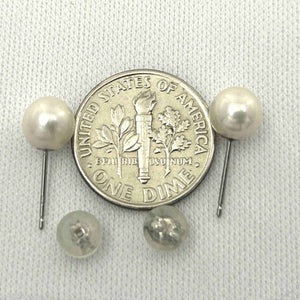 AAA 6–6.5 mm High Luster White Cultured Pearl Stud Earrings