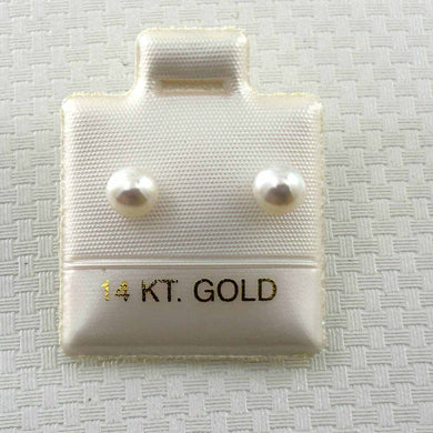 AAA 4–5 mm High Luster White Cultured Pearl Stud Earrings