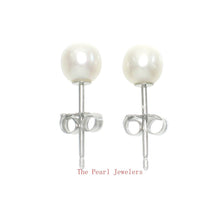Load image into Gallery viewer, AAA 4–5 mm High Luster White Cultured Pearl Stud Earrings
