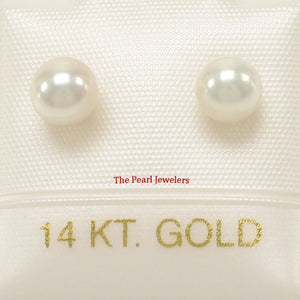 AAA 5.5–6 mm High Luster White Cultured Pearl Stud Earrings