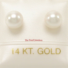 Load image into Gallery viewer, AAA 6–6.5 mm High Luster White Cultured Pearl Stud Earrings