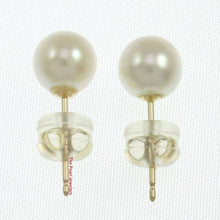 Load image into Gallery viewer, AAA 6–6.5 mm High Luster White Cultured Pearl Stud Earrings