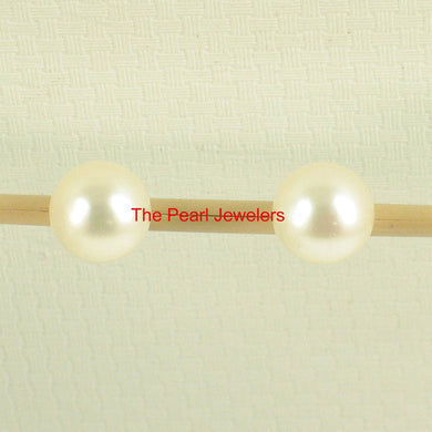 AAA 8–8.5 mm High Luster White Cultured Pearl Stud Earrings