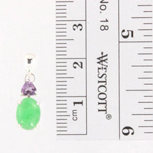 Load image into Gallery viewer, Amethyst &amp; Green Jade Sterling Silver Pendant