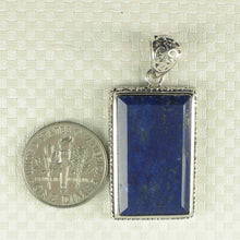 Load image into Gallery viewer, Antique-Style Blue Lapis Rectangle Pendant