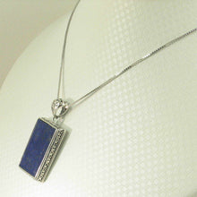 Load image into Gallery viewer, Antique-Style Blue Lapis Rectangle Pendant