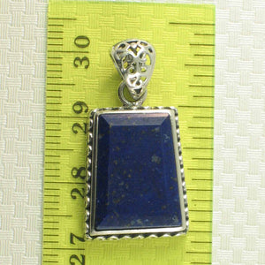 Antique-Style Blue Lapis Trapezoid Pendant
