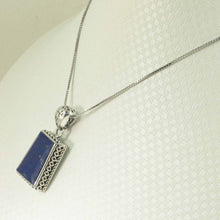 Load image into Gallery viewer, Antique-Style Blue Lapis Trapezoid Pendant