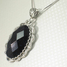 Load image into Gallery viewer, Antique-Style Faceted Oval Blue Sandstone Pendant